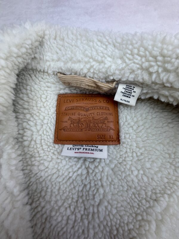 Veste camionneur doublée sherpa Levi's homme beige taille XL — vue 5