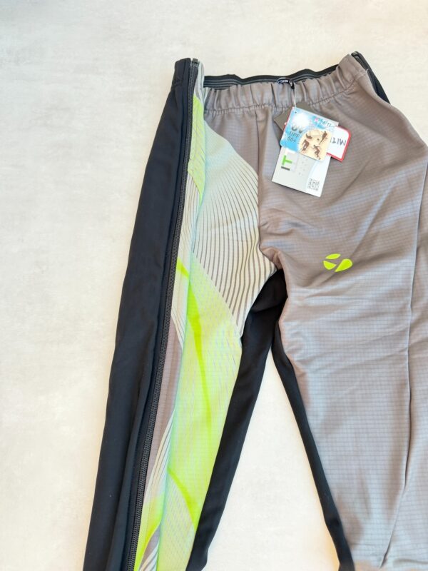 Pantalon long technique sicleri unisexe gris anthracite/noir/vert fluo taille L — vue 6