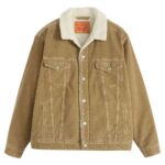 Veste camionneur doublée sherpa Levi's homme beige taille XL