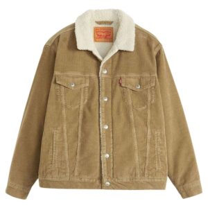 Veste camionneur doublée sherpa Levi's homme beige taille XL