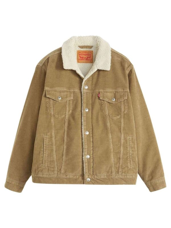 Veste camionneur doublée sherpa Levi's homme beige taille XL