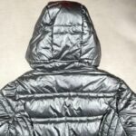 Doudoune à capuche Saturne Paris femme argenté taille 40 — vue 12