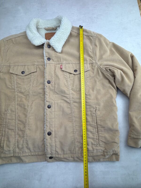 Veste camionneur doublée sherpa Levi's homme beige taille XL — vue 13