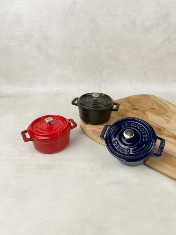 Lot de 3 mini cocottes avec couvercles Staub multicolore taille 10 cm — vue 2