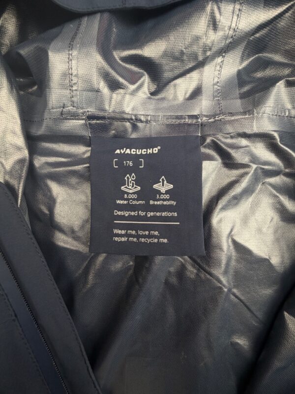 Veste de pluie à capuche Ayacucho AYA Rain Jacket bleu marine taille 176 — vue 6