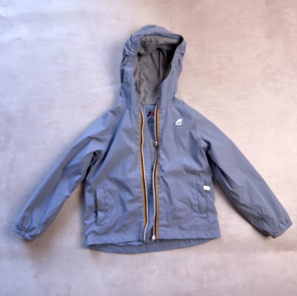 Veste à capuche enfant K-Way unisexe bleu gris taille 4 ans — vue 2