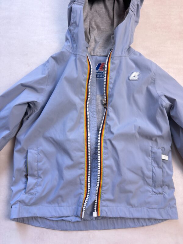 Veste à capuche enfant K-Way unisexe bleu gris taille 4 ans — vue 3
