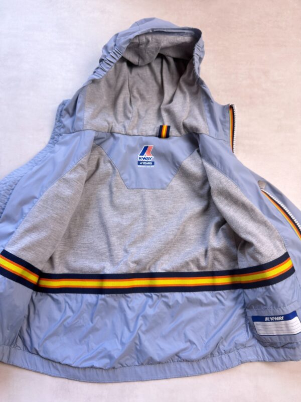 Veste à capuche enfant K-Way unisexe bleu gris taille 4 ans — vue 4
