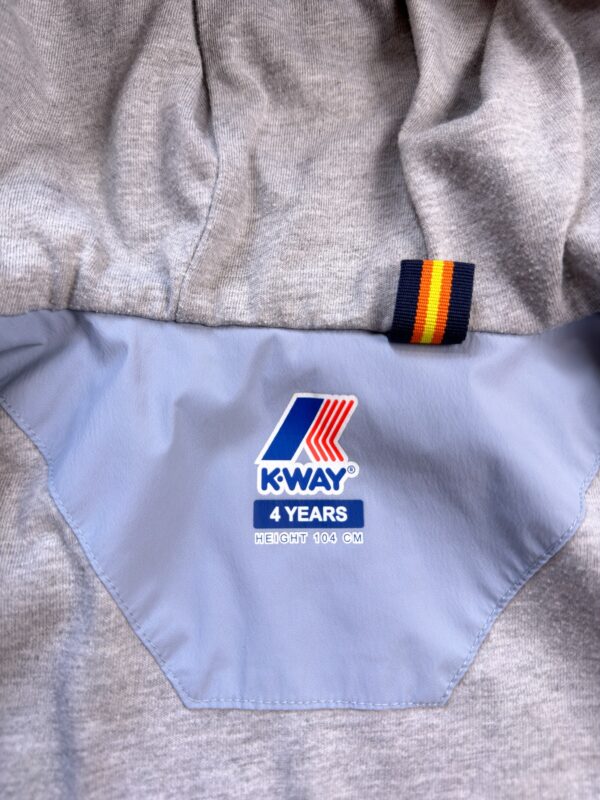 Veste à capuche enfant K-Way unisexe bleu gris taille 4 ans — vue 6