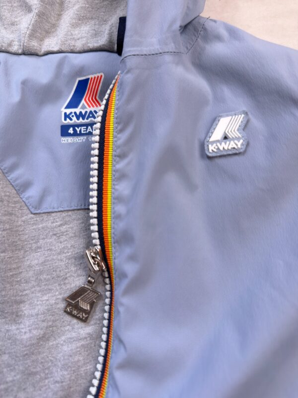 Veste à capuche enfant K-Way unisexe bleu gris taille 4 ans — vue 7