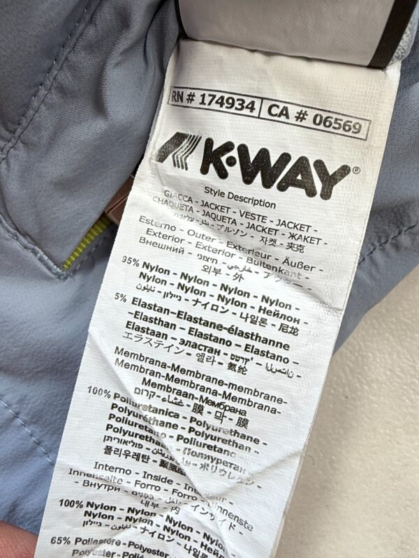 Veste à capuche enfant K-Way unisexe bleu gris taille 4 ans — vue 10