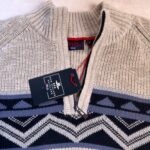 Pull col camionneur NZA New Zealand Auckland Andrew homme beige sable taille L — vue 4