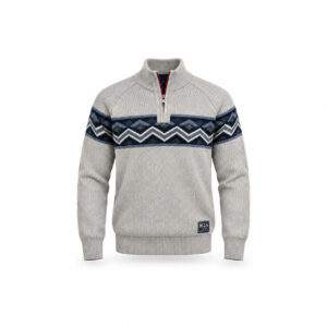 Pull col camionneur NZA New Zealand Auckland Andrew homme beige sable taille L