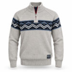 Pull col camionneur NZA New Zealand Auckland Andrew homme beige sable taille L