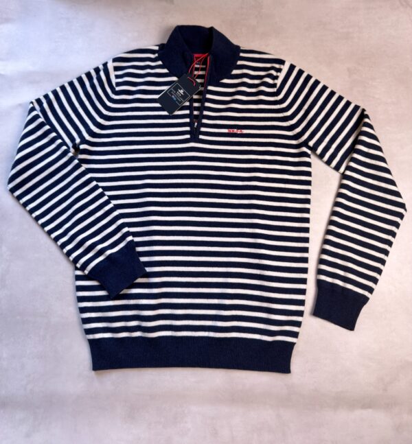 Pull à col zippé NZA New Zealand Auckland Edgar homme bleu marine taille M — vue 2