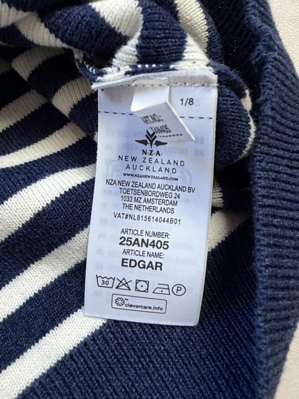 Pull à col zippé NZA New Zealand Auckland Edgar homme bleu marine taille M — vue 8