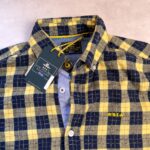 Chemise à manches longues NZA New Zealand Auckland Whakarewarewa homme bleu marine jaune taille S — vue 4