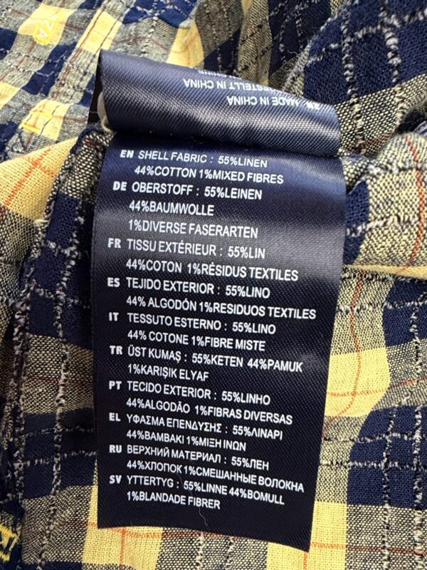 Chemise à manches longues NZA New Zealand Auckland Whakarewarewa homme bleu marine jaune taille S — vue 11