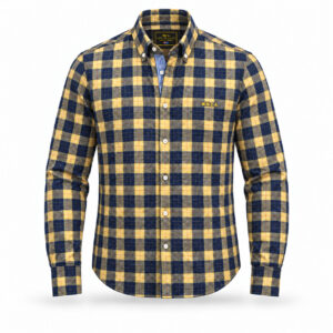 Chemise à manches longues NZA New Zealand Auckland Whakarewarewa homme bleu marine jaune taille S