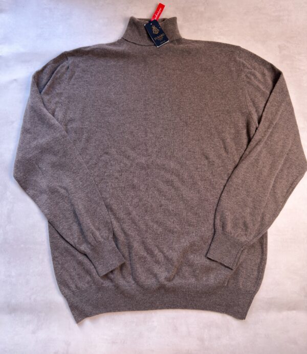 Pull à col roulé Fusaro Antonio homme taupe taille 3XL — vue 4