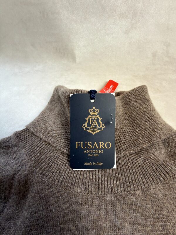Pull à col roulé Fusaro Antonio homme taupe taille 3XL — vue 10