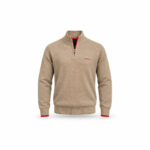 Pull camionneur à demi-zip NZA New Zealand Auckland Ralph homme beige sable taille L