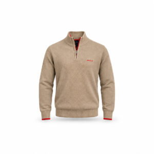 Pull camionneur à demi-zip NZA New Zealand Auckland Ralph homme beige sable taille L