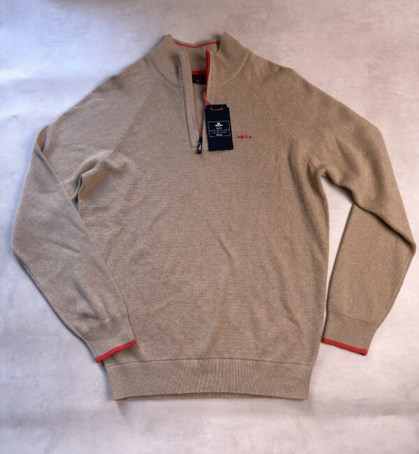 Pull camionneur à demi-zip NZA New Zealand Auckland Ralph homme beige sable taille L — vue 2
