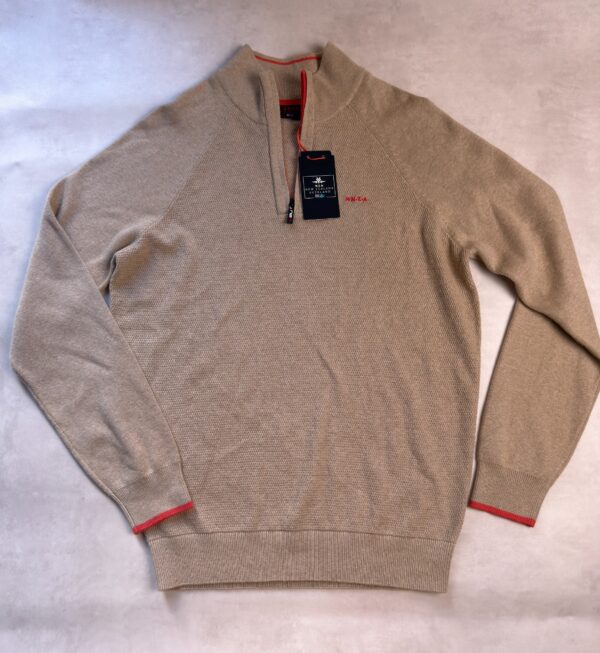 Pull camionneur à demi-zip NZA New Zealand Auckland Ralph homme beige sable taille L — vue 4