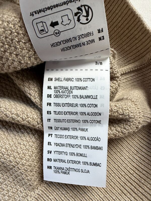 Pull camionneur à demi-zip NZA New Zealand Auckland Ralph homme beige sable taille L — vue 9