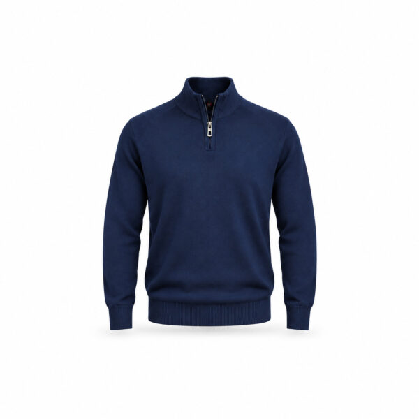 Pull col camionneur Tomacelli Napoli homme bleu marine taille XXL