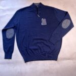 Pull col camionneur Tomacelli Napoli homme bleu marine taille XXL — vue 3