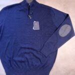 Pull col camionneur Tomacelli Napoli homme bleu marine taille XXL — vue 4