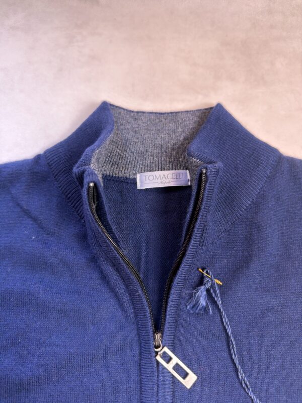 Pull col camionneur Tomacelli Napoli homme bleu marine taille XXL — vue 5