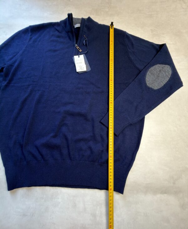 Pull col camionneur Tomacelli Napoli homme bleu marine taille XXL — vue 6