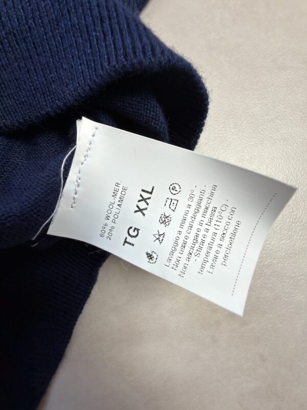 Pull col camionneur Tomacelli Napoli homme bleu marine taille XXL — vue 9