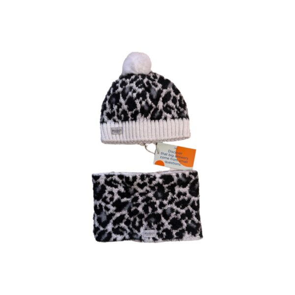 Ensemble bonnet et tour de cou enfant Boboli 490474 noir/gris clair taille M/50 — vue 2