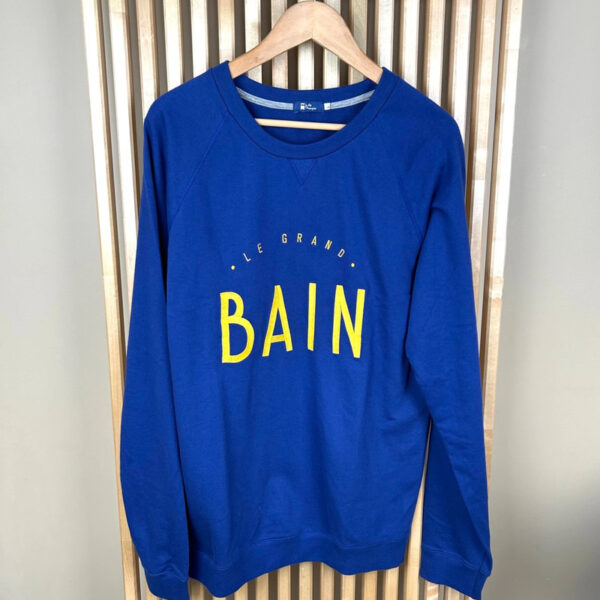Sweat Le Slip Français le grand bain homme bleu roi taille L — vue 3