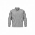 Polo manches longues Marton Roth homme gris chiné taille M