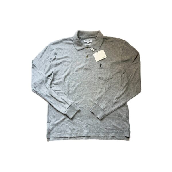Polo manches longues Marton Roth homme gris chiné taille M — vue 2