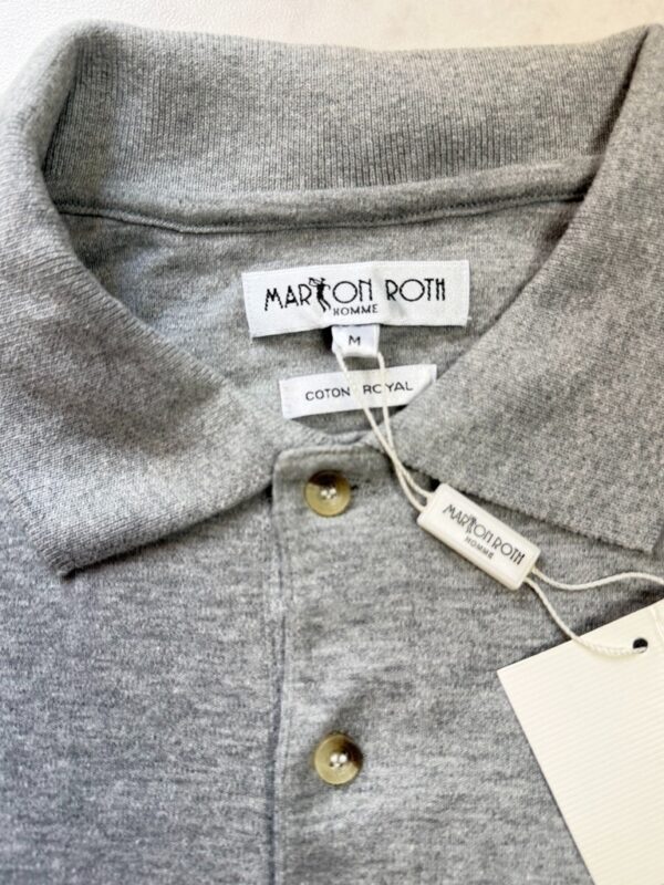 Polo manches longues Marton Roth homme gris chiné taille M — vue 5