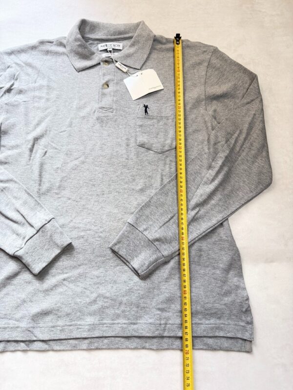 Polo manches longues Marton Roth homme gris chiné taille M — vue 7