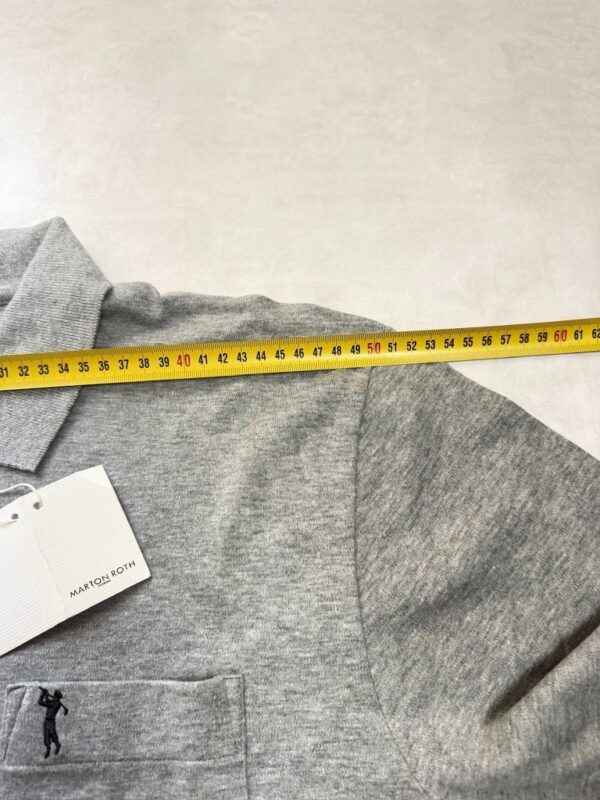 Polo manches longues Marton Roth homme gris chiné taille M — vue 9
