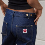 Pantalon de travail en jean Carhartt WIP femme bleu indigo taille 38 — vue 2