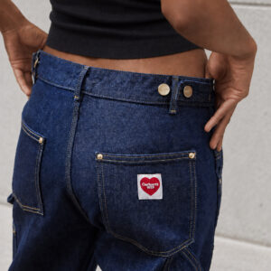 Pantalon de travail en jean Carhartt WIP femme bleu indigo taille 38 — vue 2