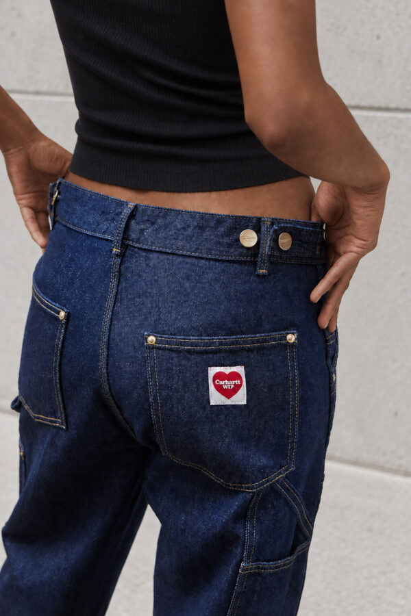 Pantalon de travail en jean Carhartt WIP femme bleu indigo taille 38 — vue 2
