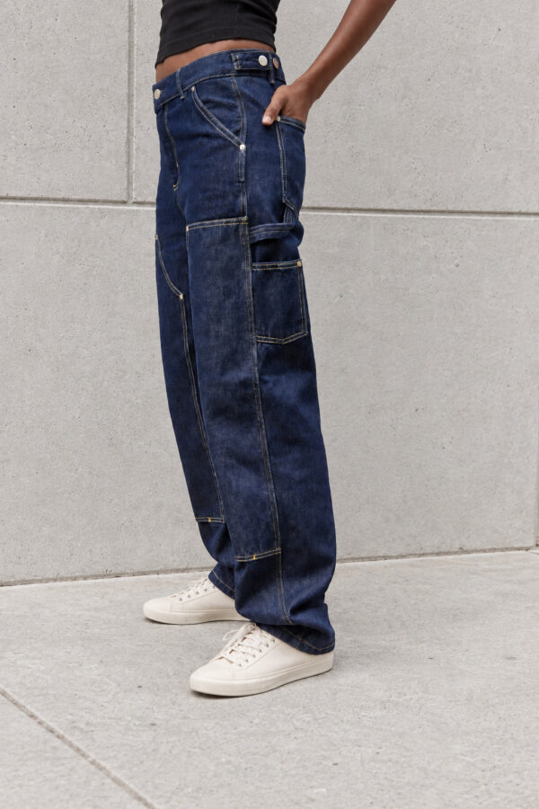 Pantalon de travail en jean Carhartt WIP femme bleu indigo taille 38 — vue 4