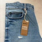 Jean droit déchiré Bizzbee femme bleu délavé taille T38 — vue 3