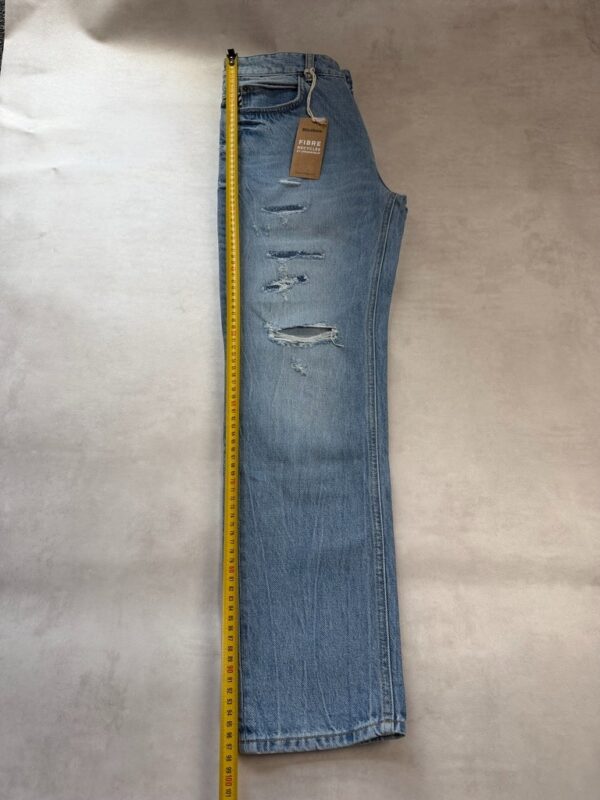 Jean droit déchiré Bizzbee femme bleu délavé taille T38 — vue 4