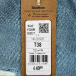 Jean droit déchiré Bizzbee femme bleu délavé taille T38 — vue 9